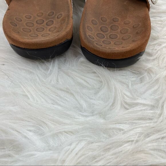 Vionic Dorie Rest Snakeskin Leather Slide Sandals - Picture 9 of 11